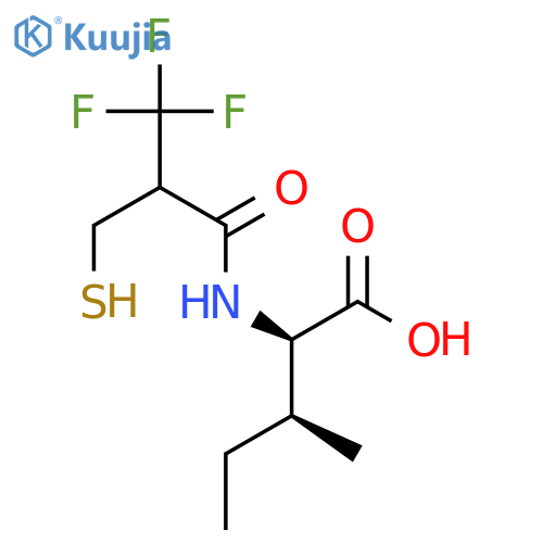 L-Isoleucine, N-[3,3,3-trifluoro-2-(mercaptomethyl)-1-oxopropyl]-, (R)- structure