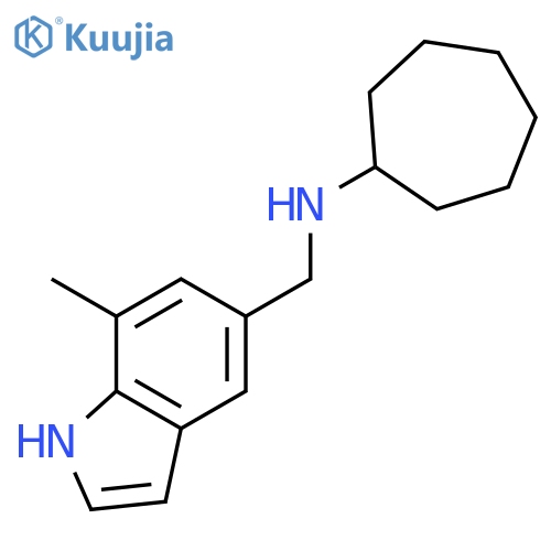 1H-Indole-5-methanamine, N-cycloheptyl-7-methyl- structure