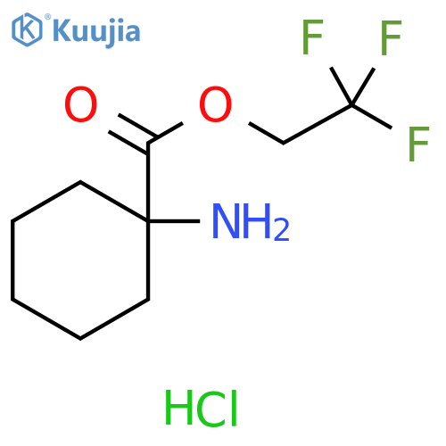 Cyclohexanecarboxylic acid, 1-amino-, 2,2,2-trifluoroethyl ester,hydrochloride structure