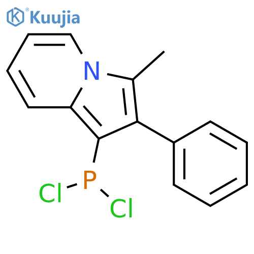 Phosphonous dichloride, (3-methyl-2-phenyl-1-indolizinyl)- structure