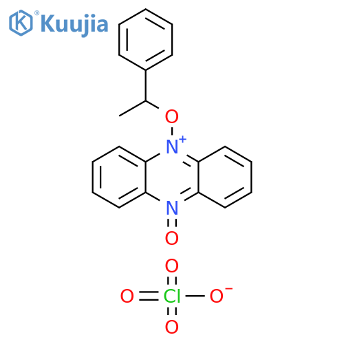 Phenazinium, 5-(1-phenylethoxy)-, 10-oxide, perchlorate (1:1) structure