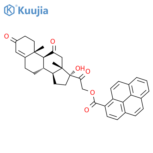 Pregn-4-ene-3,11,20-trione, 17-hydroxy-21-[(1-pyrenylcarbonyl)oxy]- structure