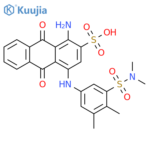 2-Anthracenesulfonic acid,1-amino-4-[[3-[(dimethylamino)sulfonyl]-4,5-dimethylphenyl]amino]-9,10-dihydro-9,10-dioxo- structure