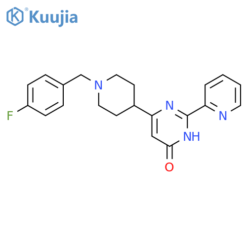 6-(1-(4-Fluorobenzyl)piperidin-4-yl)-2-(pyridin-2-yl)pyrimidin-4(1H)-one structure