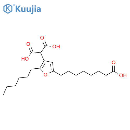 Propanedioic acid, [5-(7-carboxyheptyl)-2-hexyl-3-furanyl]- structure