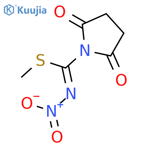 1-Pyrrolidinecarboximidothioic acid, N-nitro-2,5-dioxo-, methyl ester structure