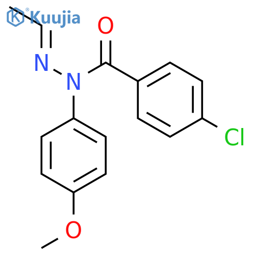 Benzoic acid, 4-chloro-, ethylidene(4-methoxyphenyl)hydrazide structure