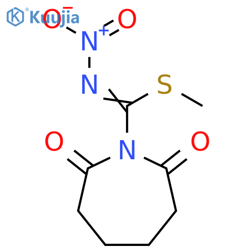 1H-Azepine-1-carboximidothioic acid, hexahydro-N-nitro-2,7-dioxo-,methyl ester structure