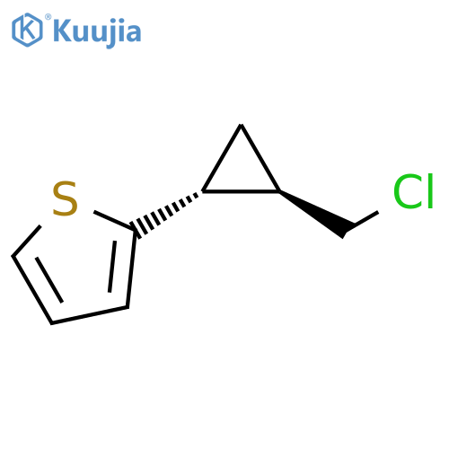Thiophene, 2-[2-(chloromethyl)cyclopropyl]-, trans- (9CI) structure