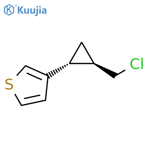 Thiophene, 3-[2-(chloromethyl)cyclopropyl]-, trans- (9CI) structure