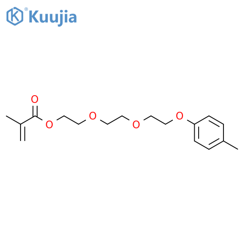 2-Propenoic acid, 2-methyl-,2-[2-[2-(4-methylphenoxy)ethoxy]ethoxy]ethyl ester structure