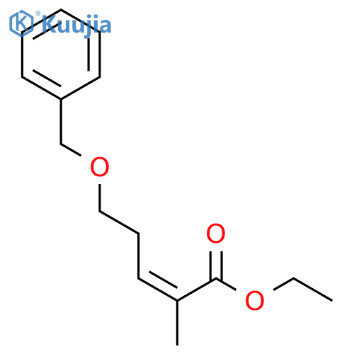 2-Pentenoic acid, 2-methyl-5-(phenylmethoxy)-, ethyl ester, (Z)- structure