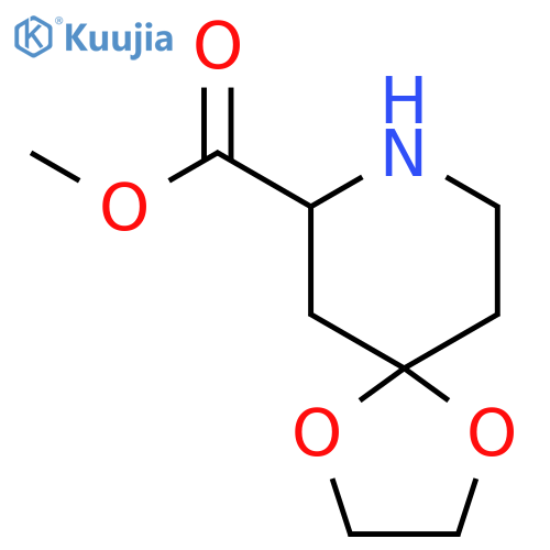 1,4-Dioxa-8-azaspiro[4.5]decane-7-carboxylic acid, methyl ester, (±)- structure