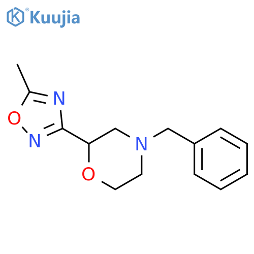 4-benzyl-2-(5-methyl-1,2,4-oxadiazol-3-yl)morpholine structure