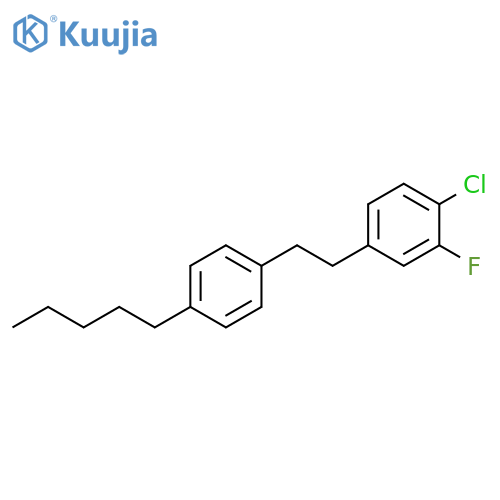 Benzene, 1-chloro-2-fluoro-4-[2-(4-pentylphenyl)ethyl]- structure
