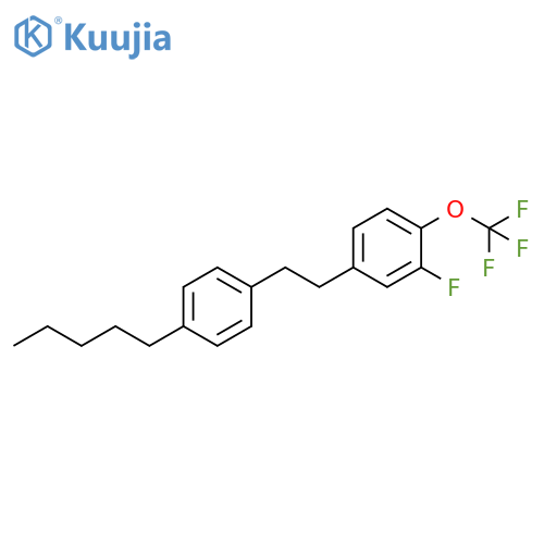 Benzene, 2-fluoro-4-[2-(4-pentylphenyl)ethyl]-1-(trifluoromethoxy)- structure