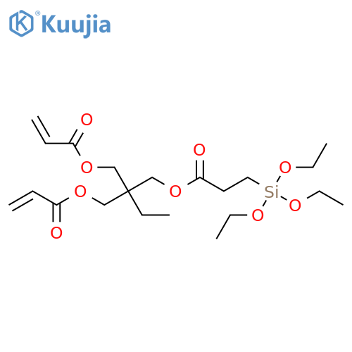 2-Propenoic acid, 2-ethyl-2-[[1-oxo-3-(triethoxysilyl)propoxy]methyl]-1,3-propanediyl ester (9CI) structure