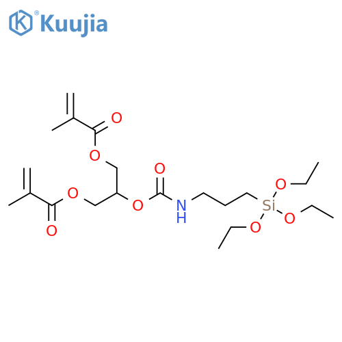 2-Propenoic acid, 2-methyl-, 1,1'-[2-[[[[3-(triethoxysilyl)propyl]amino]carbonyl]oxy]-1,3-propanediyl] ester structure