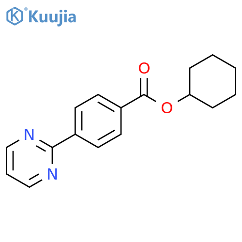 Benzoic acid, 4-(2-pyrimidinyl)-, cyclohexyl ester structure