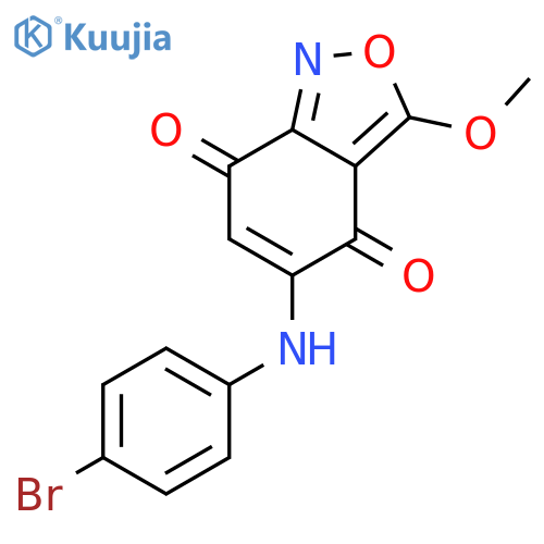 2,1-Benzisoxazole-4,7-dione, 5-[(4-bromophenyl)amino]-3-methoxy- structure