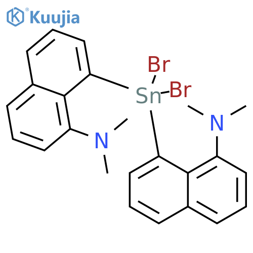 1-Naphthalenamine, 8,8'-(dibromostannylene)bis[N,N-dimethyl- structure