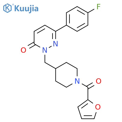 6-(4-fluorophenyl)-2-{1-(furan-2-carbonyl)piperidin-4-ylmethyl}-2,3-dihydropyridazin-3-one structure