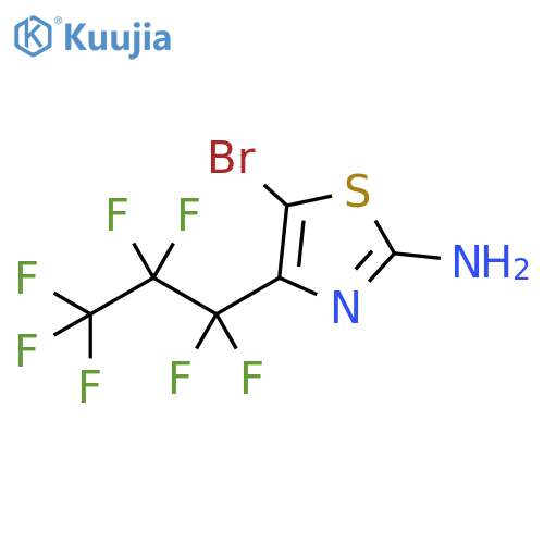 5-Bromo-4-(heptafluoropropyl)-1,3-thiazol-2-amine structure