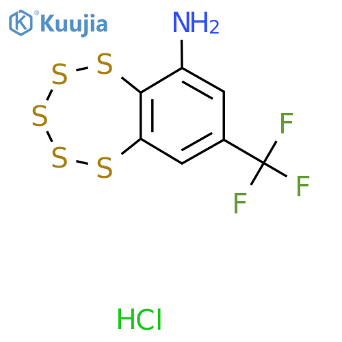 8-(Trifluoromethyl)-1,2,3,4,5-benzopentathiepin-6-amine hydrochloride structure