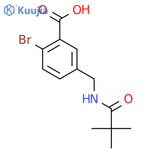 2-Bromo-5-(pivalamidomethyl)benzoic acid structure