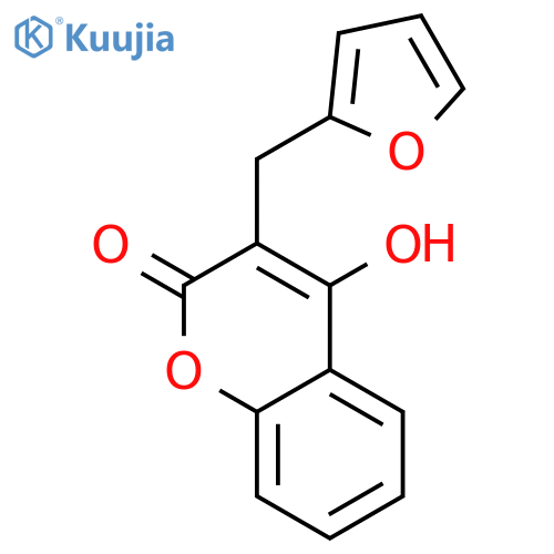 2H-1-Benzopyran-2-one, 3-(2-furanylmethyl)-4-hydroxy- structure