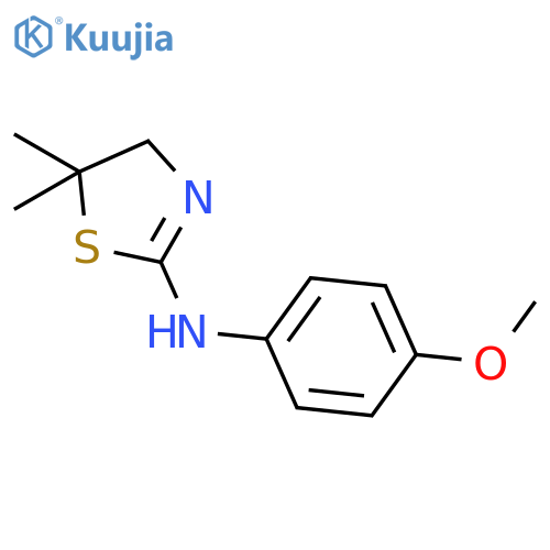 2-Thiazolamine, 4,5-dihydro-N-(4-methoxyphenyl)-5,5-dimethyl- structure