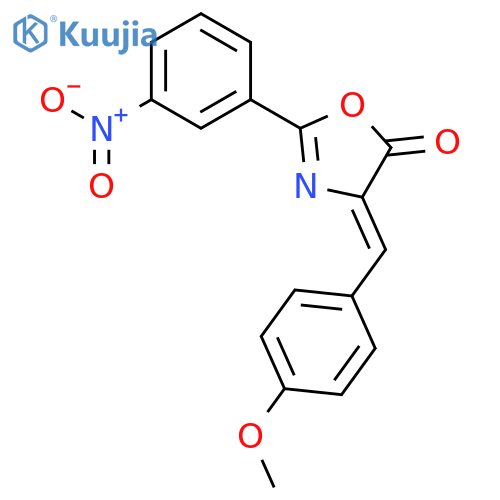 5(4H)-Oxazolone, 4-[(4-methoxyphenyl)methylene]-2-(3-nitrophenyl)- structure