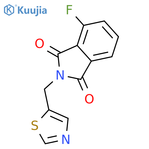 4-Fluoro-2-(thiazol-5-ylmethyl)isoindoline-1,3-dione structure
