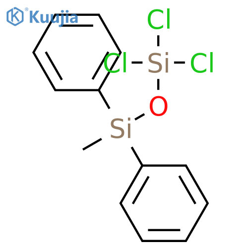 Disiloxane, 1,1,1-trichloro-3-methyl-3,3-diphenyl- structure