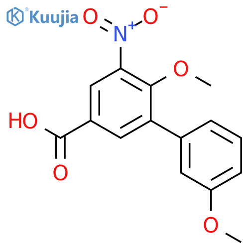 4-Methoxy-3-(3-methoxyphenyl)-5-nitrobenzoic acid structure