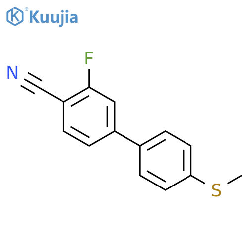 2-Fluoro-4-4-(methylsulfanyl)phenylbenzonitrile structure