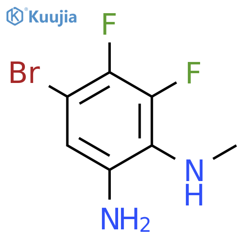 4-Bromo-5,6-difluoro-1-N-methylbenzene-1,2-diamine structure