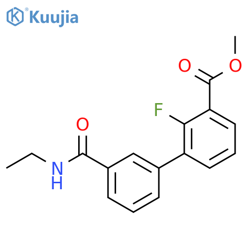 Methyl 3-3-(ethylcarbamoyl)phenyl-2-fluorobenzoate structure