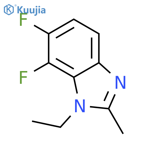 1-Ethyl-6,7-difluoro-2-methyl-1,3-benzodiazole structure