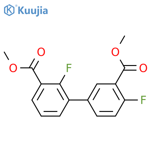 Methyl 2-fluoro-3-4-fluoro-3-(methoxycarbonyl)phenylbenzoate structure