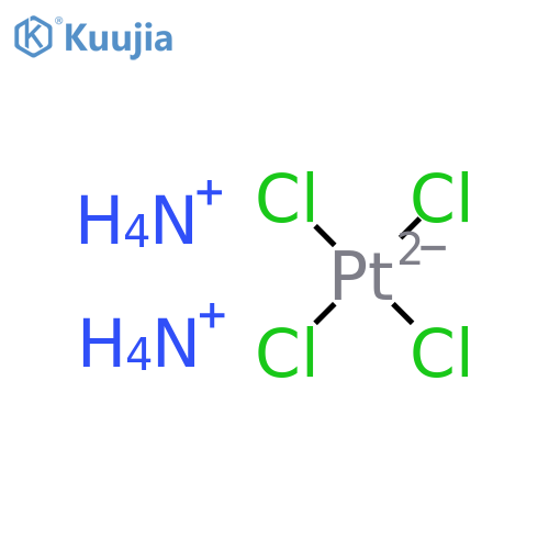 Ammonium tetrachloroplatinate(II) structure