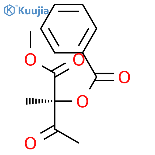 Butanoic acid, 2-(benzoyloxy)-2-methyl-3-oxo-, methyl ester, (S)- structure
