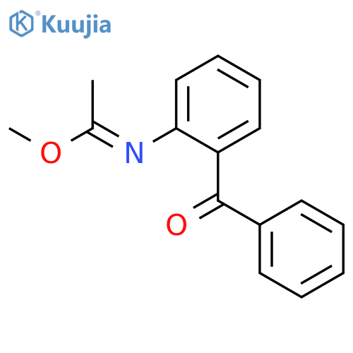 Ethanimidic acid, N-(2-benzoylphenyl)-, methyl ester structure