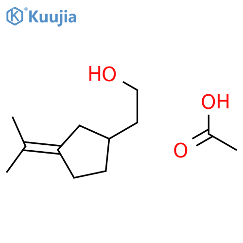 Cyclopentaneethanol, 3-(1-methylethylidene)-, acetate structure