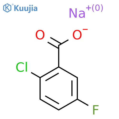 Sodium 2-chloro-5-fluorobenzoate structure