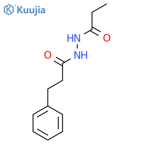 Benzenepropanoic acid, 2-(1-oxopropyl)hydrazide structure