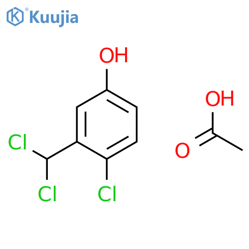 Phenol, 4-chloro-3-(dichloromethyl)-, acetate structure