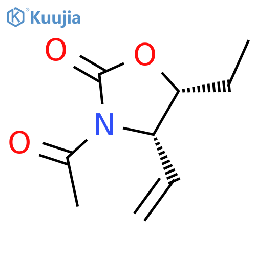 2-Oxazolidinone, 3-acetyl-4-ethenyl-5-ethyl-, cis-(±)- structure