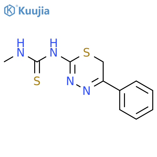 Thiourea, N-methyl-N'-(5-phenyl-6H-1,3,4-thiadiazin-2-yl)- structure