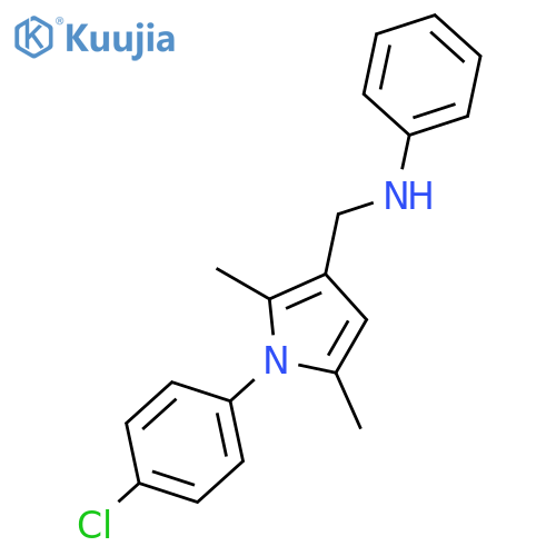 1H-Pyrrole-3-methanamine, 1-(4-chlorophenyl)-2,5-dimethyl-N-phenyl- structure